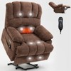 Power Lift Recliner Chair Massage Sofa Nursery Chair Upholstered Accent Chair Lounge Chair with Lumbar Heat, USB Ports, Side Pocket - ModernLuxe - 2 of 4