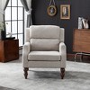 YOUNIKE 30.31” W Oversized Accent Chair Velvet Upholstered Armchair Single Office Chair With Solid Wood Legs for Living Room/Bedroom - 3 of 4