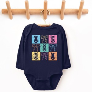 The Juniper Shop Checkered Bunny Coquette Distressed Long Sleeve Bodysuit - 1 of 4