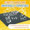 Strictly Briks Large Classic Stackable Baseplates, For Building Bricks, Bases, Gray, 1 Piece, 10x10 Inches - 4 of 4