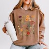 Simply Sage Market Women's Lightweight Garment Dyed Graphic Sweatshirt Vintage Pressed Flowers - 2 of 4