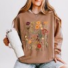 Simply Sage Market Women's Lightweight Garment Dyed Graphic Sweatshirt Vintage Pressed Flowers - image 2 of 4