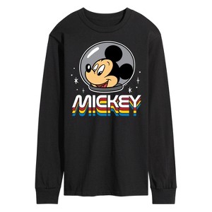 Men's - Disney - Mickey Mouse Astronaut Portrait Long Sleeve Graphic T-Shirt - 1 of 4