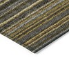 Gold Beige And Wheat Striped Washable Indoor Outdoor Area Rug - 4 of 4