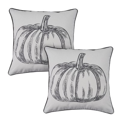 Park Designs Pumpkin Print Pillow Cover 20" Set of 2