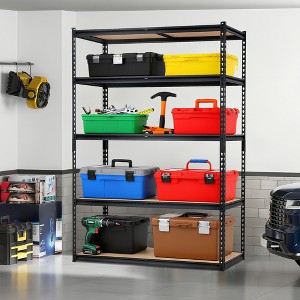5 Tiers Garage Storage Shelves, Heavy Duty Storage Shelving Racks with 2500 Lbs Capacity, Metal Adjustable Shelving Unit for Kitchen Pantry Basement - 1 of 4