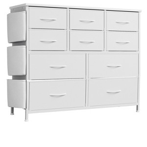 GustoWave  Dresser for Bedroom, 10 Drawers Fabric Storage Drawer, Dressers & Chest of Drawers with Side Pockets, Hooks, Wood Tabletop - 1 of 4