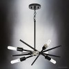 Urban Ambiance Luxury Mid-Century Modern Indoor Chandelier,  10-1/2''H x 22-9/165"W x 22-9/165''D,  Matte Black Finish, UHP4426 - 3 of 4