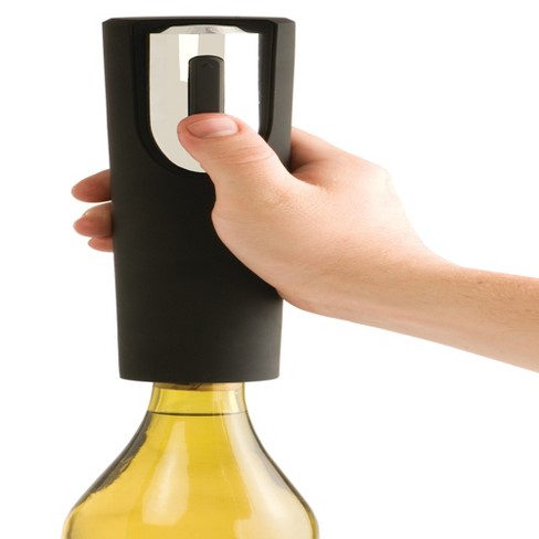 True Vino Drill Electric Wine Bottle Opener - Automatic Corkscrew Wine  Opener With Foil Cutter And Stand - Black Set Of 1 : Target