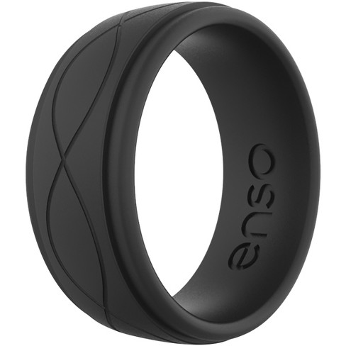 Enso Rings Men's Infinity Series Silicone Ring - Obsidian - 10 : Target