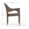 1 Piece Elegant Curved Design Modern Outdoor Wicker Armchair, Weather-Resistant PE Rattan with Sturdy Iron Frame-Coolbibila - 4 of 4