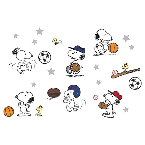 Peanuts Wall Appliques Snoopy Sports Target