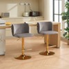 FONTOI 2PCS Swivel Bar Stools for Kitchen Island, Height Adjustable Barstools, Bar Chairs with Footrest & Back, Gray, 19"*42.9"*18.1" - 2 of 4