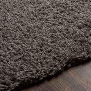 Hauteloom Siari Solid Charcoal Shag Rug - 1 of 4