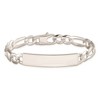 Black Bow Jewelry Men's 8mm Sterling Silver Figaro I.D. Bracelet - 3 of 4