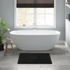 NAYSAYE Bath Rug 20" x 30" Plush Soft 100 Percent Cotton Reversible Dense Absorbent Non Slip for Bathroom, Black - 2 of 4