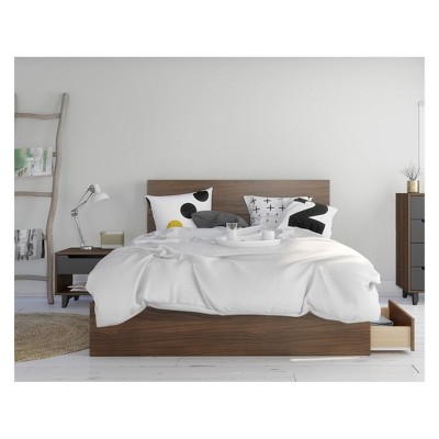 3pc Queen Mystic Bedroom Set Walnut - Nexera