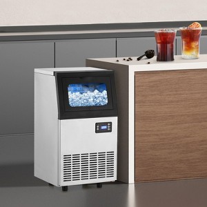 Commercial Ice Maker Machine,IStainless Steel Construction, Self Cleaning Ice Maker for Home Bar - 1 of 4