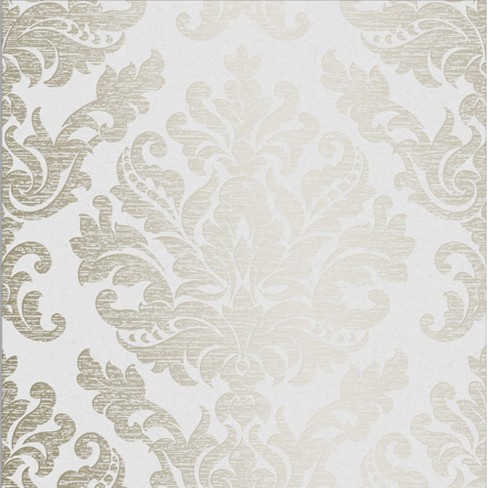 Antique Vieux Cream Neutral Damask Paste The Wall Wallpaper : Target