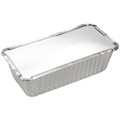 50-Pack Aluminum Disposable Loaf Pans with Lids for Baking