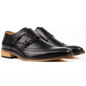 Gino Vitale Men's Monk Strap Brogue Dress Shoes - 1 of 3