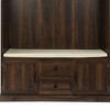 NicBex Hall Tree with Bench Entryway Hall Tree with 3 Hooks, 3 Open Shelves, 2 Drawer and 2 Storage Cabinets Anti-Dumping Hall Tree, Brown - 4 of 4