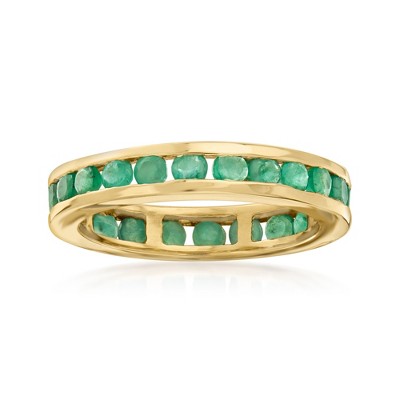 Ross-Simons 1.10 ct. t.w. Emerald Eternity Band in 14kt Yellow Gold
