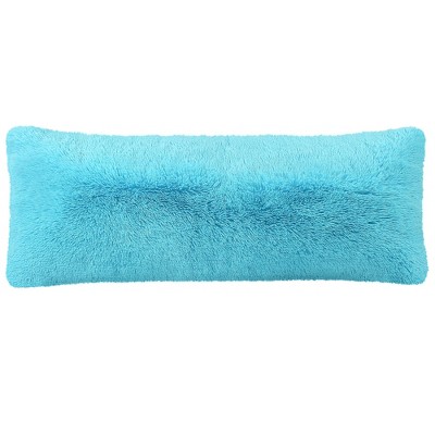 1 Pc 20"x60" Body Faux Fur Decorative Pillow Cover with Zipper Sky Blue - PiccoCasa