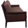 Courtyard Casual Buena Vista II Sofa Stained Eucalyptus Wood KD  Sunbrella Fabric - 3 of 4