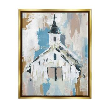 Stupell Industries Distressed Country Church House Abstract Pattern