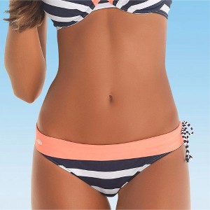 Women's Striped Classic Bikini Swimsuit Bottom - LASCANA - 1 of 4
