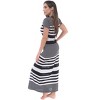 Just Love Womens Stripe Maxi Dress Knit Jersey T-Shirt Dress for Women - 2 of 3