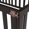 CAVINAS Twin Size Bed Frame, Wood Daybed Frame with Fence and Door, Floor Bed for Kids, Teens, Girls, Boys, Floor Platform Bed - 2 of 4