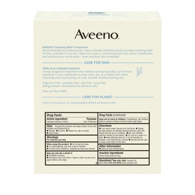 Aveeno Soothing Oatmeal Bath Soak for Eczema with Natural Colloidal Oatmeal - Scented - 1.5oz/8ct