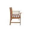 Greemotion 47.5" Borkum Outdoor Patio Acacia Garden Bench Natural: UV Protected, Weather-Resistant, Ergonomic Design - 4 of 4