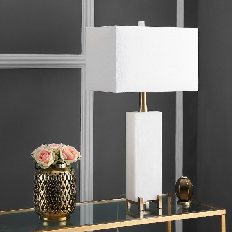 Sloane Alabaster Table Lamp - White/Brass Gold - Safavieh., 2 of 5