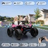 Multiple colors/finishes 24V 2 Seater UTV Ride On Toy For Kids Ages 3 To 8 With Parental Remote Control 17 Inch Large Tires LED Lights And Music Rose - 3 of 4