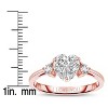 Guili Sterling Silver Three-Stone "I Love You" Ring with Heart Cubic Zirconias for a Timeless, Sparkling Look. White, Gold, or Rose Gold. Sizes 6-8. - 3 of 3