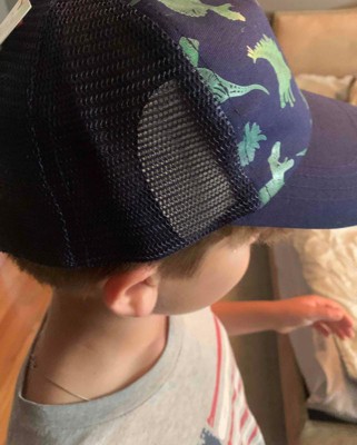 Kids' Tie-Dye Dinosaur Baseball Hat - Cat & Jack Green/Navy 1 ct