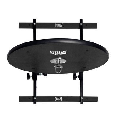 Everlast 8 Inch Adjustable Wooden Swiveling Speed Bag Platform with Full Rubber Edge, 2 Brace Boards, and Assembly Hardware, Black