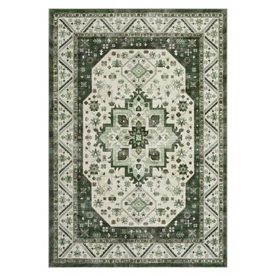 Short Pile Area Rugs for Living Room, Vintage Large Non-Slip Carpet, Short Pile Rugs for Bedroom, Dining Room, Kitchen, Durable Easy-Clean Floor Mats