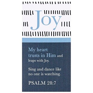 Dicksons MAG-1044 Joy My Heart Trust in Him and Leaps with Joy Blue and White 5 x 2.75 Vinyl Decorative Refrigerator Magnet - 1 of 2