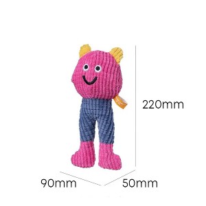 Cute Cartoon Plush Dog Toy Interactive Molar Toy for Puppies Teeth Cleaning Calming Relief Multi-Functional Pet Plush for and Playtime Pink - 1 of 1