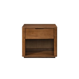 Omax Decor,Venice Modern Nightstand with Soft Close Drawer in Black - 1 of 4