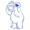 Toddler's Sesame Street Cookie Monster Blue Sketch T-Shirt - image 2 of 3