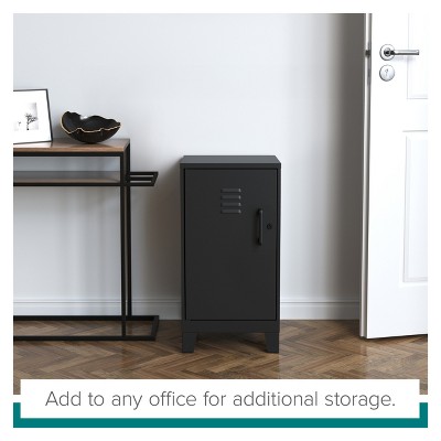 Black Metal 30.5" High Storage Locker Cabinet