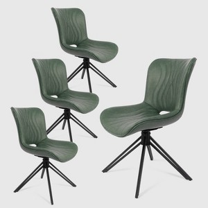 Vatros Upholstered Mid-century Modern Swivel Dining Chairs Set of 4 - 1 of 4