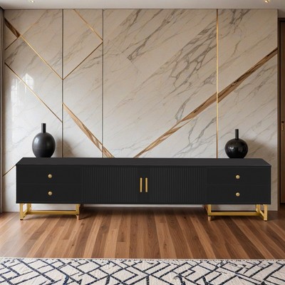 TV Stand for 65+ Inch TV, Entertainment Center TV Media Console Table, Modern TV Stand with Storage - Leovsnove