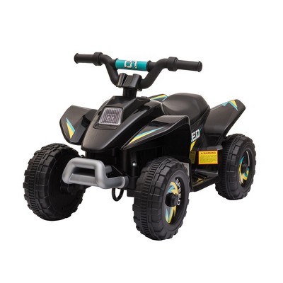 Black 6V Kids Electric Quad ATV with Forward and Reverse