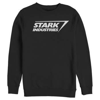 Marvel Men's Stark Industries Iron Man Logo Hoodie Black